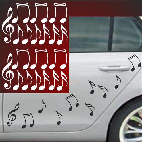 Noten aufkleber musik - aufkleber,