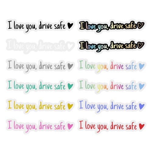 Auto aufkleber liebe dich fahr - dich,