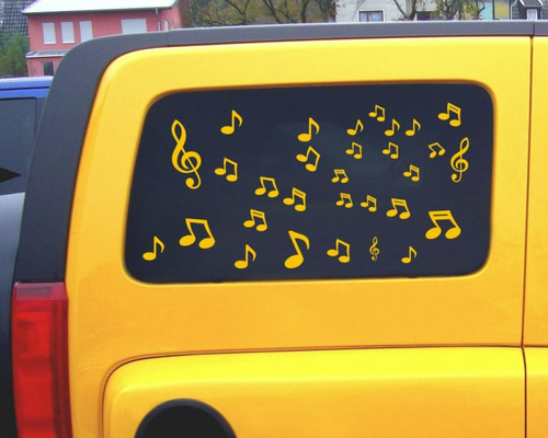 Musiknoten aufkleber - musiknoten,