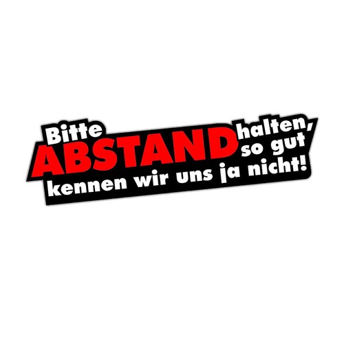 Sticker bitte abstand halten - abstand,