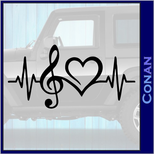 Musik sticker herzschlag - sticker,