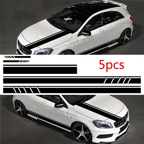5pcs schwarz motorhaube - schwarz, +