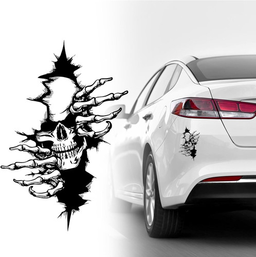 Horror auto aufkleber skull - auto, 2
