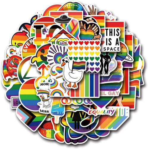 Regenbogen aufkleber set - regenbogen,